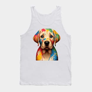 Colorful Canine Chaos: Labrador Retriever Tank Top